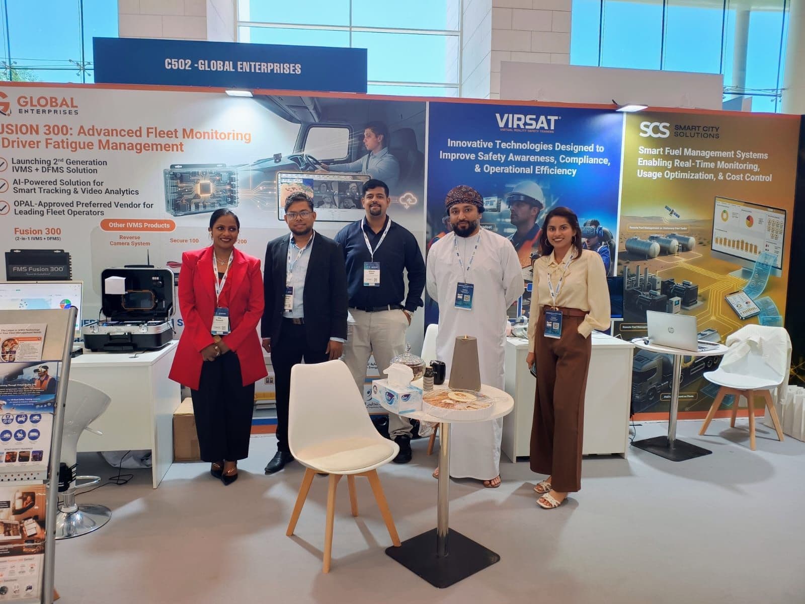 Booth Team Showcasing Fusion 300 & Smart City Solutions