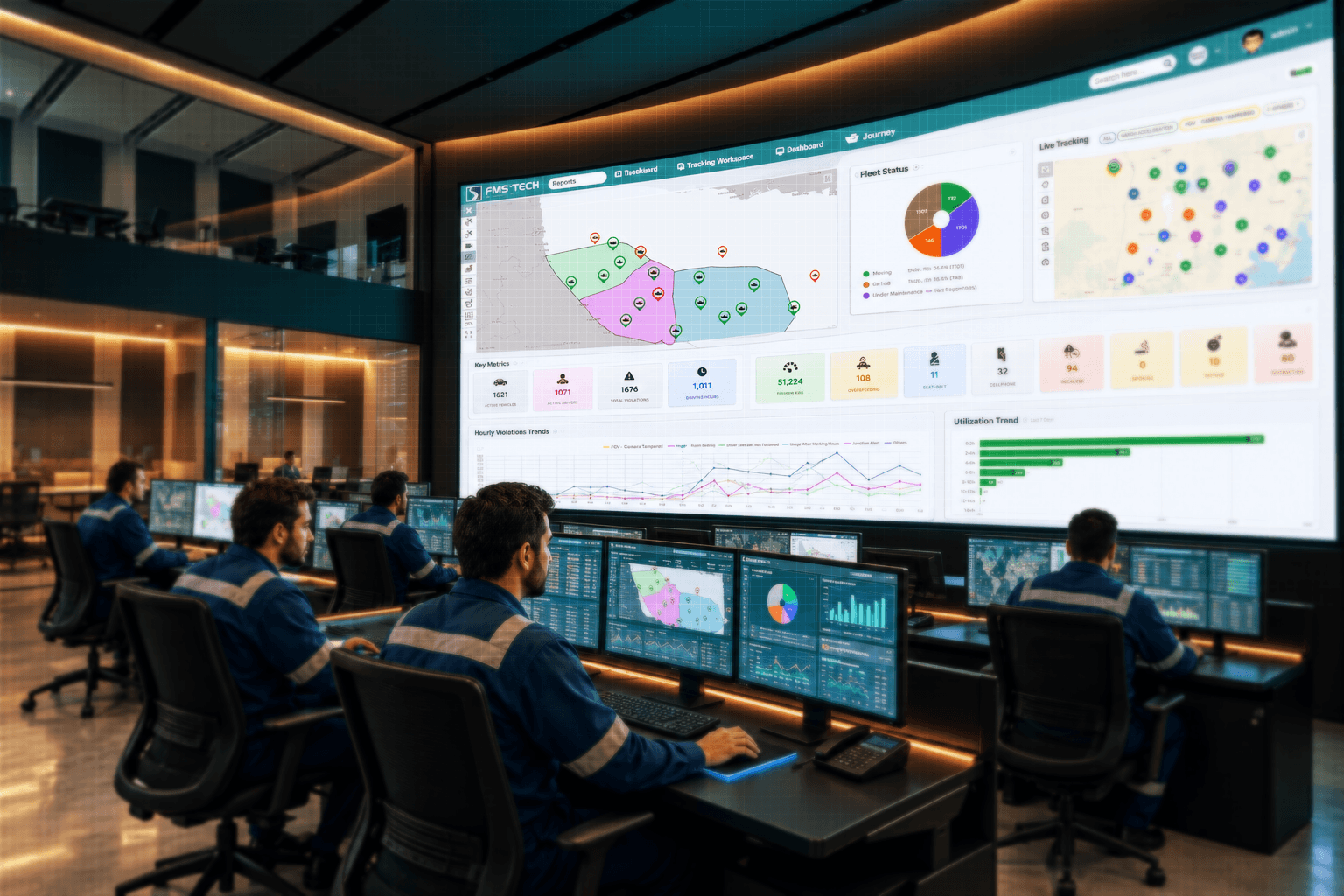 Global Enterprises 24/7 Fleet Operations Command Center
