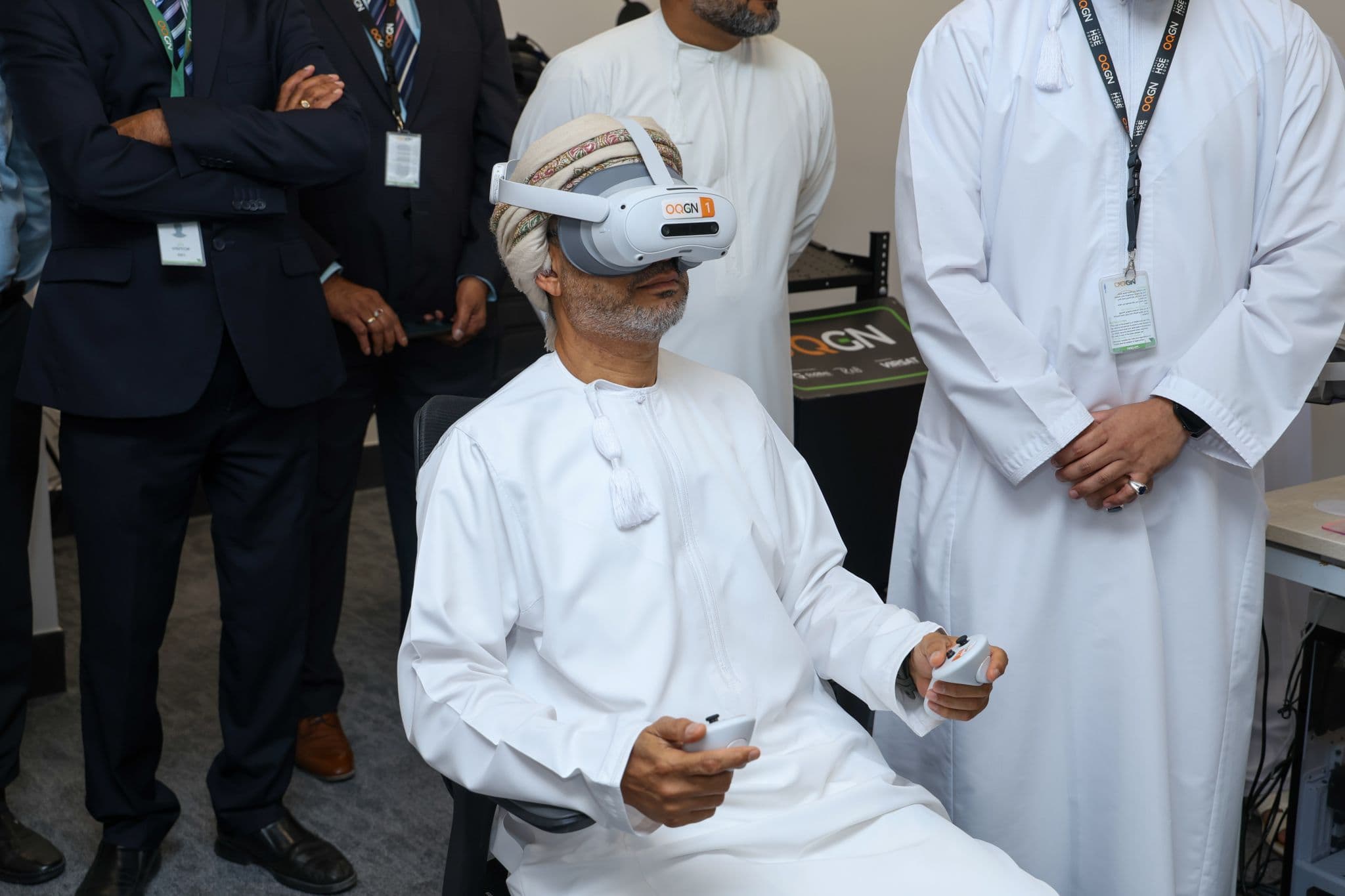OQGN CEO Experiencing Immersive VR Driving Simulator