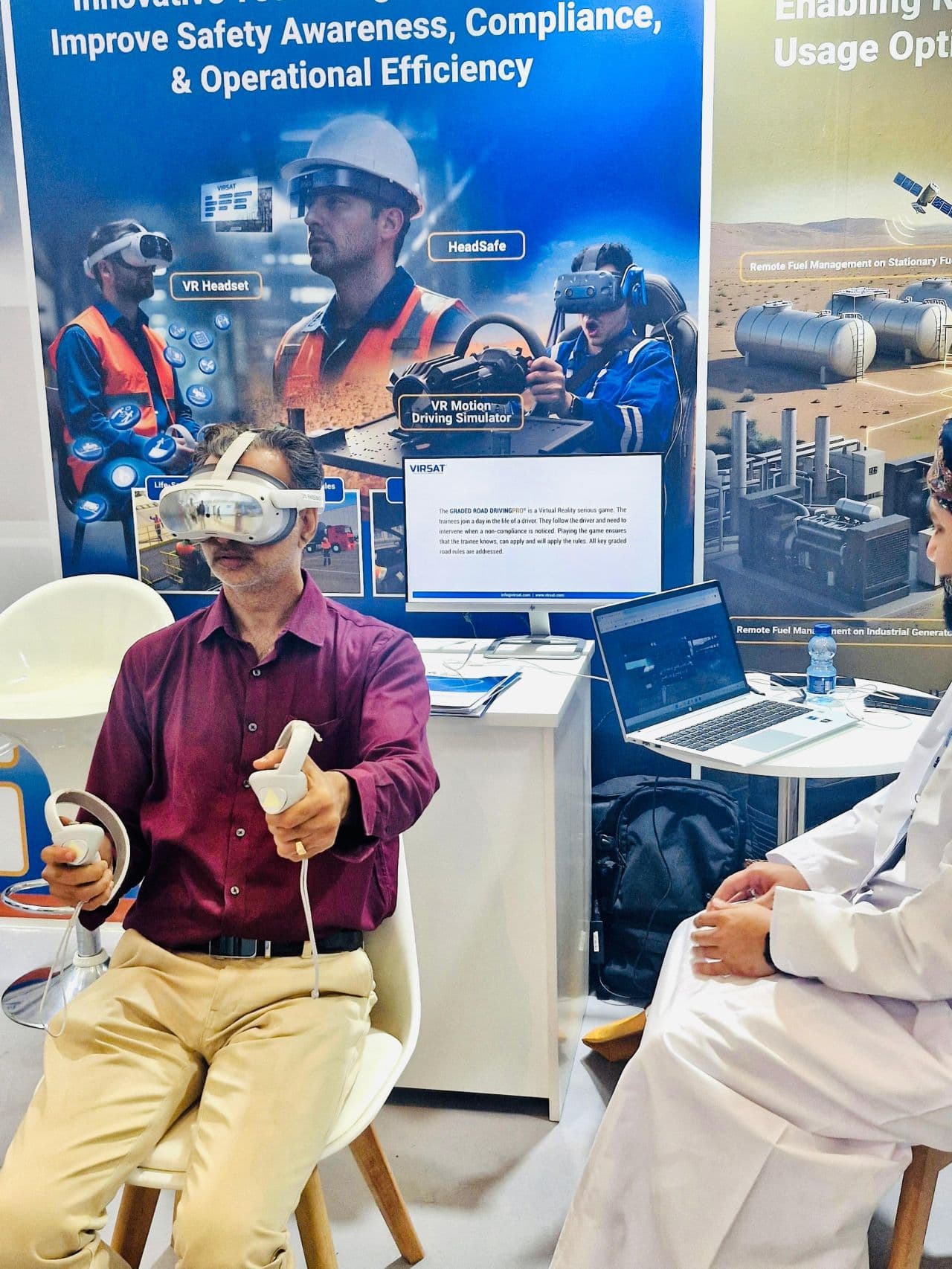 Visitor Experiencing VIRSAT VR Safety at OPES 2026