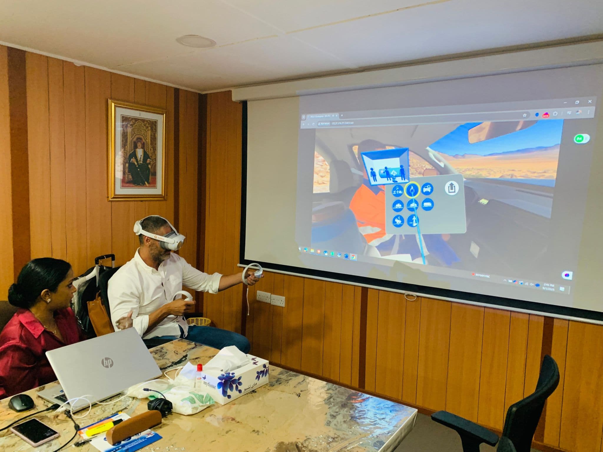 Showcasing VIRSAT Virtual Reality Safety Training at Galfar Road Safety Event